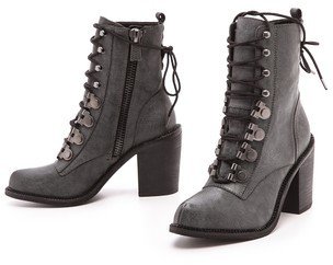 Luxury Rebel Shoes Mara Lace Up Booties