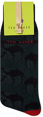 Ted Baker Camel pattern organic socks