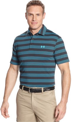 Under Armour Member's Bounce Performance Striped Golf Polo