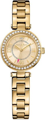 Juicy Couture Women's Luxe Couture Gold-Tone Stainless Steel Bracelet Watch 25mm 1901154