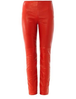 Maison Martin Margiela 7812 MAISON MARTIN MARGIELA GINGS LEATHER AND JERSEY FITTE Red