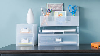 Container Store Like-it® Large Desktop Station Smoke