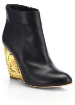 Rupert Sanderson Salome Lacquered Wedge Ankle Boots