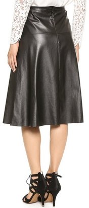 Twelfth St. By Cynthia Vincent Faux Leather Man Catcher Skirt