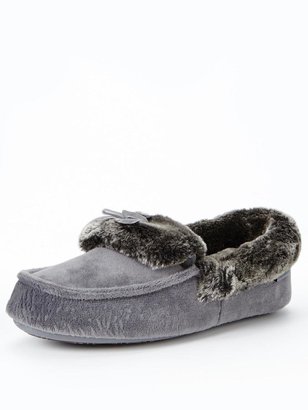 Isotoner Totes Bow Moccasin Slippers