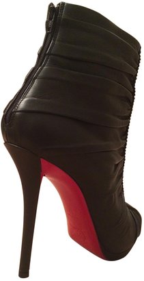 Christian Louboutin Black Leather Ankle boots