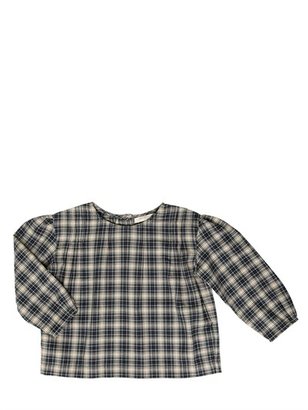 Caramel Baby And Child - Tartan Printed Cotton Shirt