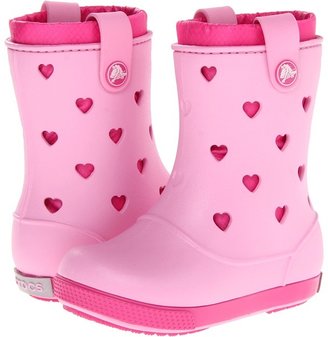 Crocs Crocband Airy Hearts Boot (Toddler/Little Kid) (Carnation/Fushsia) - Footwear