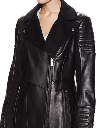 Dawn Levy Ricki Leather Moto Coat