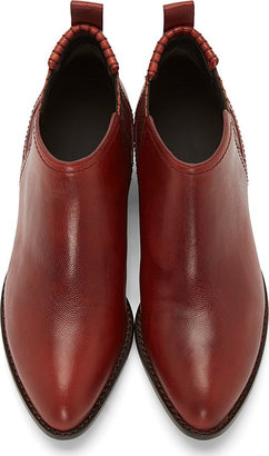 Alexander Wang Red Leather Kori Ankle Boot