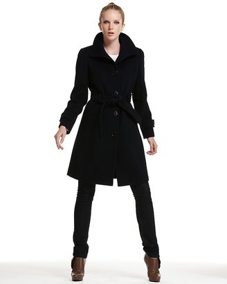 Ellen Tracy Single Breasted Fit and Flare Coat