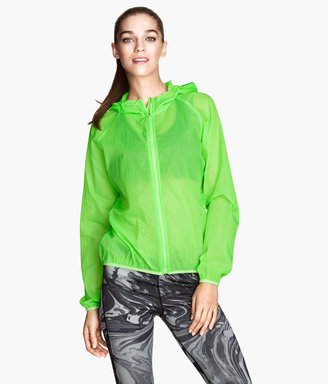 H&M Lightweight Jacket with Hood - Neon green - Ladies
