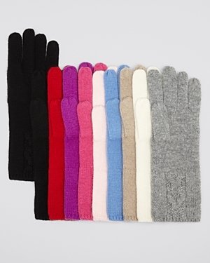Bloomingdale's C By C by Cashmere Cable Knit Gloves