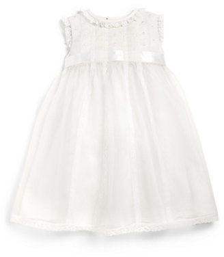 Luli and Me Infant's Lacey Silk Organza Dress
