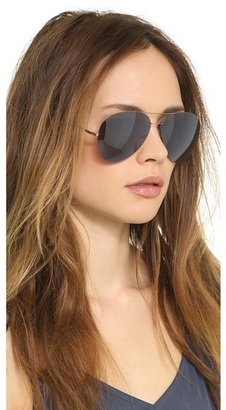Victoria Beckham Feather Aviator Sunglasses