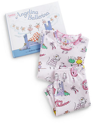 Angelina Ballerina Books To Bed Toddler's & Little Girl's Three-Piece PJs & Book Set
