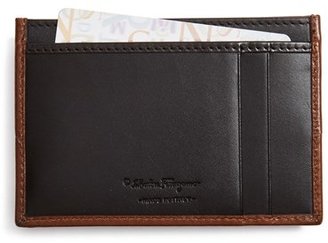 Ferragamo 'Pierce' Leather Card Case
