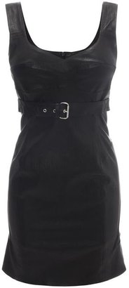McQ Leather Belted Dress