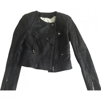Karl Lagerfeld Paris Black Leather Biker jacket