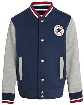 Converse Boys' Baseball Jacket, NavyGrey