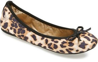 BUTTERFLY TWISTS 'Cleo Leopard' Foldable Ballerina Flat (Women)