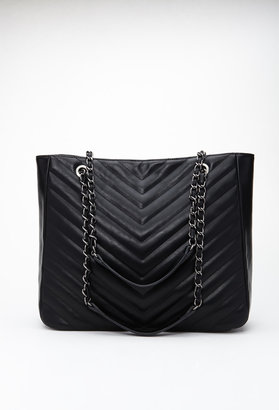 Forever 21 FOREVER 21+ Quilted Chevron Tote