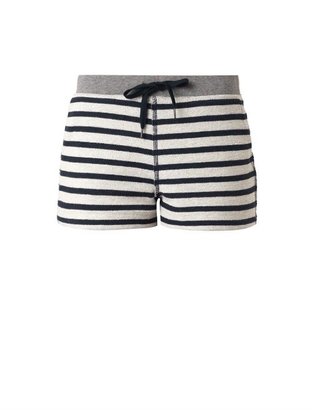 Alexander Wang T BY Striped French-terry shorts