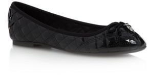 Faith Black patent quilted pumps