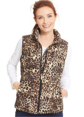 Charter Club Animal-Print Quilted Vest