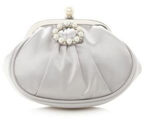 Debut Silver crystal embellished clasp pouch