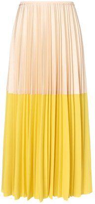 Cédric Charlier Two Tone Pleated Skirt