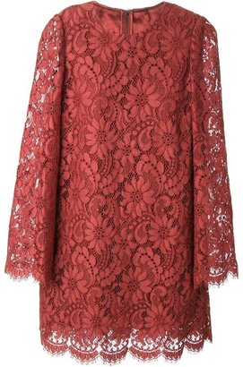 Dolce & Gabbana floral lace shift dress