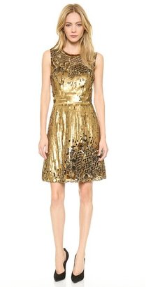 Alberta Ferretti Collection Limited Edition Sleeveless Embroidered Tulle Dress