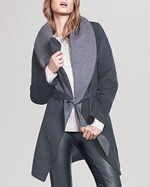 Bloomingdale's Dylan Gray Double Face Wrap Coat Exclusive