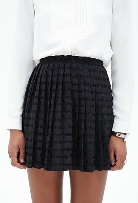 Forever 21 Striped Lace Skirt