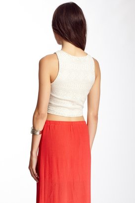 Eight Sixty Perforated Geo Crop Top
