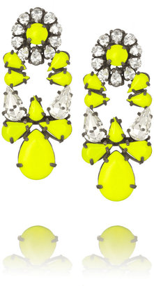 Shourouk Mia gunmetal-tone crystal earrings
