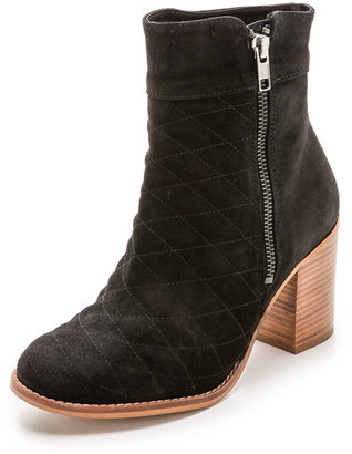 House Of Harlow Leslie Quilted Suede Booties