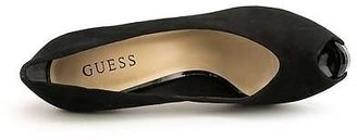 GUESS Hytner Womens Peep Toe Leather Pumps Heels Shoes
