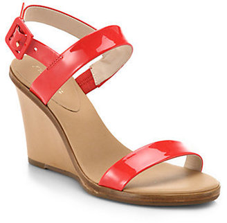 Kate Spade Patent Leather Nice Wedge Sandals