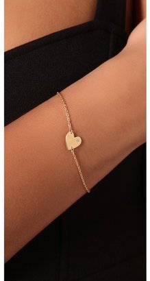 Jennifer Zeuner Jewelry Heart Chain Bracelet with Diamond