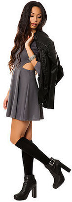 *MKL Collective The Ponte Skater Dress with Cut Outs in Black