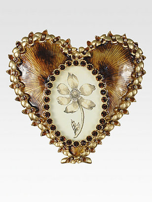 Jay Strongwater Jeweled Enamel Oval Heart Frame