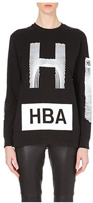 Hood by Air Thumb-print cotton-jersey sweatshirt