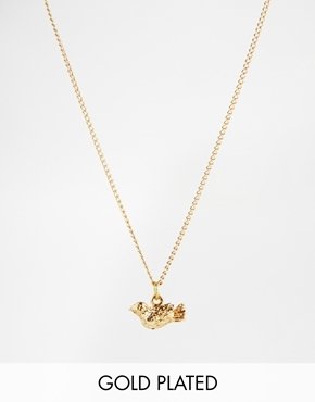 Sam Ubhi Bird Charm Necklace - gold