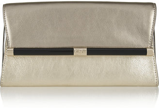 Diane von Furstenberg 440 Envelope metallic leather clutch