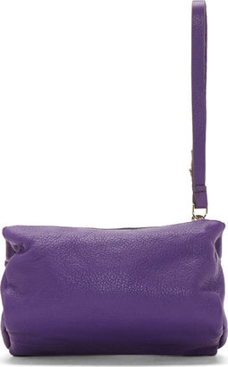 Givenchy Purple Sugar Leather Pandora Wristlet Clutch