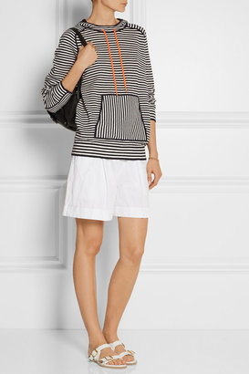 Tory Burch Geraldine hooded striped cotton-blend sweater