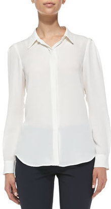 Theory Miska Double-Georgette Blouse
