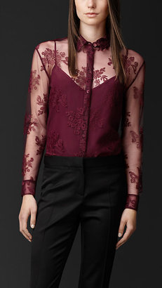Burberry Embroidered Lace Shirt